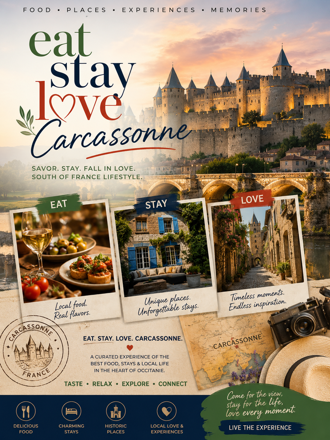 Concept Eat Stay Love Carcassonne